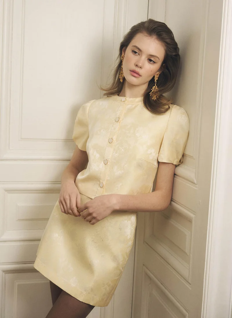 Lichi  Jacquard jacket with lantern sleeves for Women | Best Price UAE